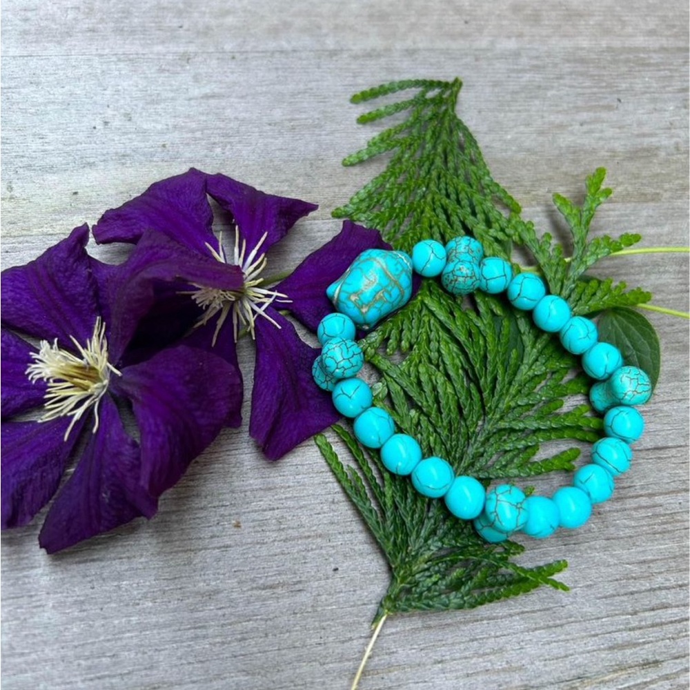 Handmade Turquoise Beaded Bracelet